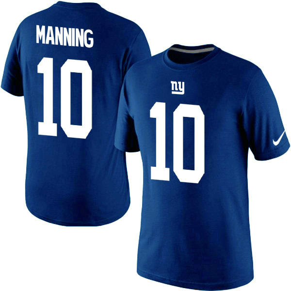 Nike New York Giants Eli Manning Pride Name & Number T-Shirt Blue
