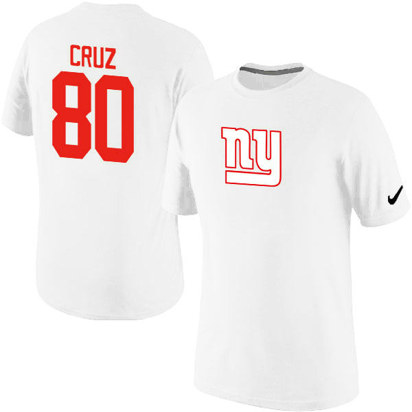 Nike New York Giants Victor Cruz Name & Number T-Shirt White