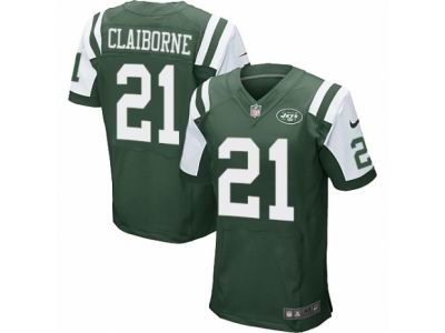 Nike New York Jets #21 Morris Claiborne Elite Green Jersey