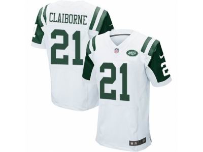 Nike New York Jets #21 Morris Claiborne Elite White NFL Jersey