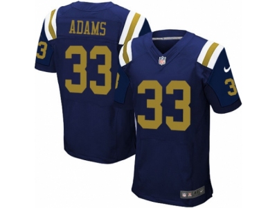 Nike New York Jets #33 Jamal Adams Elite Navy Blue Jersey