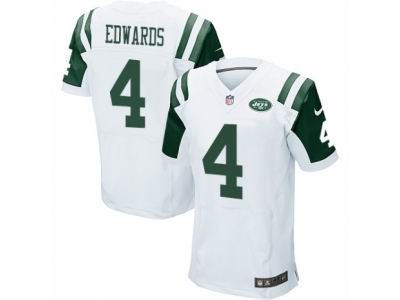 Nike New York Jets #4 Lac Edwards Elite White NFL Jersey