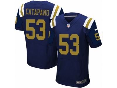 Nike New York Jets #53 Mike Catapano Elite Navy Blue Jersey