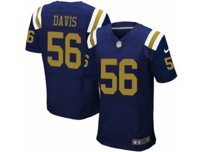 Nike New York Jets #56 DeMario Davis Elite Navy Blue Jersey