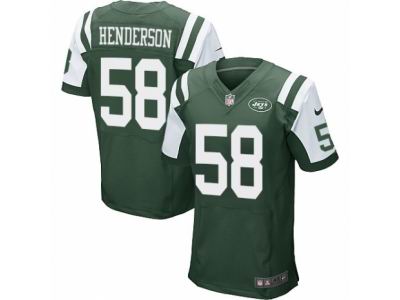 Nike New York Jets #58 Erin Henderson Elite Green Jersey