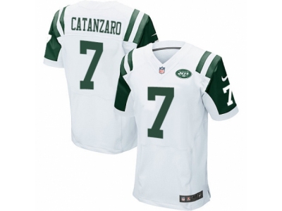 Nike New York Jets #7 Chandler Catanzaro Elite White Jersey