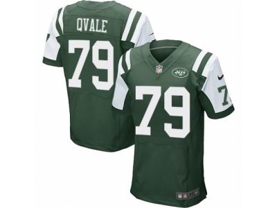 Nike New York Jets #79 Brent Qvale Elite Green Jersey