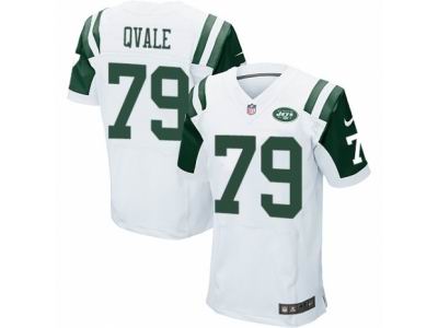 Nike New York Jets #79 Brent Qvale Elite White NFL Jersey