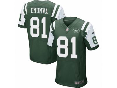 Nike New York Jets #81 Quincy Enunwa Elite Green Jersey