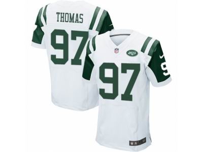 Nike New York Jets #97 Lawrence Thomas Elite White NFL Jersey