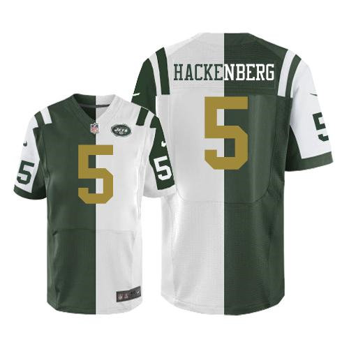 Nike New York Jets 5 Christian Hackenberg Green White NFL Elite Split Jersey