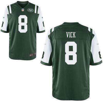 Nike New York Jets 8 Michael Vick Green Game NFL Jersey