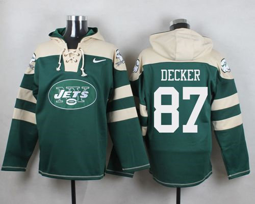 Nike New York Jets 87 Eric Decker Green Player Pullover NFL Hoodie