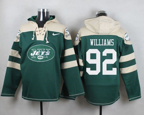 Nike New York Jets 92 Leonard Williams Green Player Pullover NFL Hoodie
