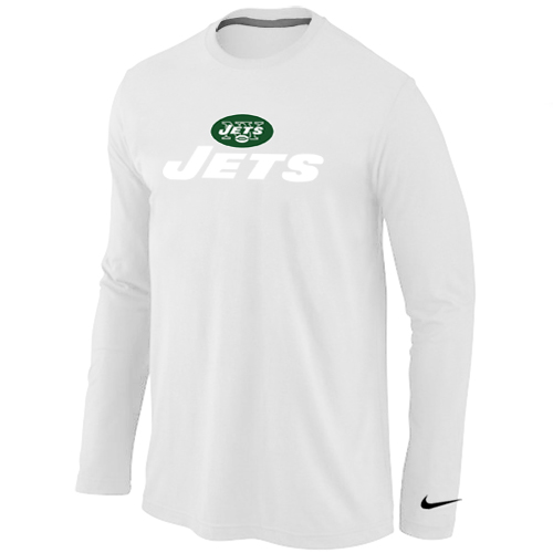 Nike New York Jets Authentic Logo Long Sleeve T-Shirt white