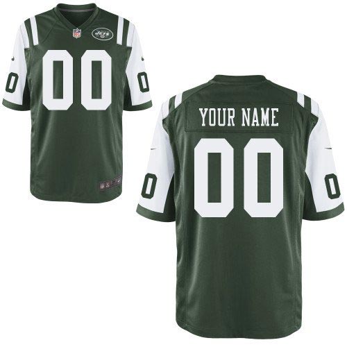 Nike New York Jets Customized Game Team Color Green Jersey