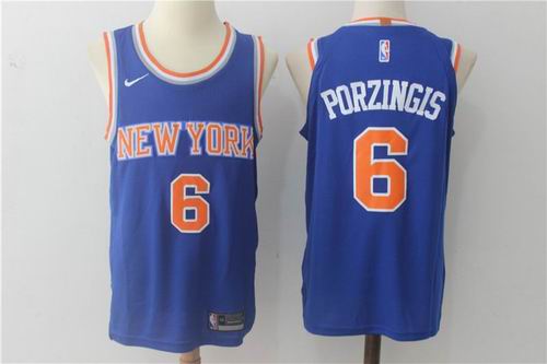 Nike New York Knicks #6 Kristaps Porzingis blue Jersey