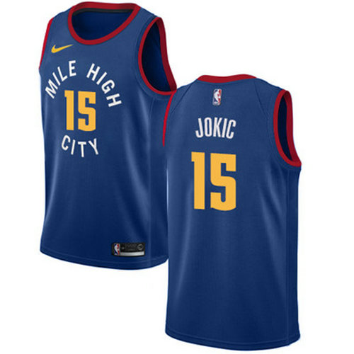 Nike Nuggets #15 Nikola Jokic Navy NBA Swingman City Edition Jersey