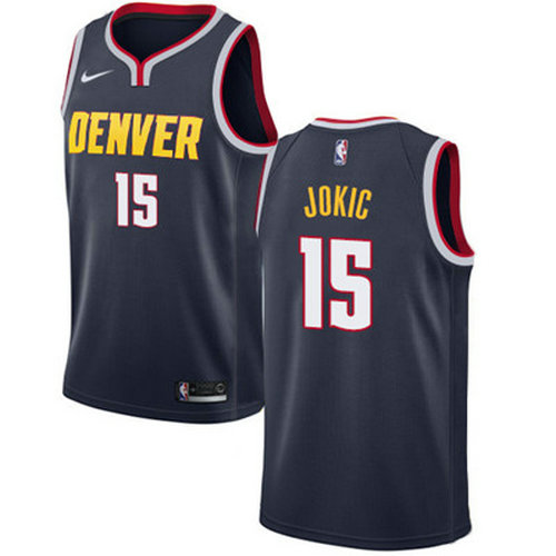 Nike Nuggets #15 Nikola Jokic Navy NBA Swingman Icon Edition Jersey
