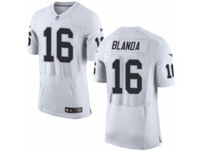 Nike Oakland Raiders #16 George Blanda Elite White NFL Jersey