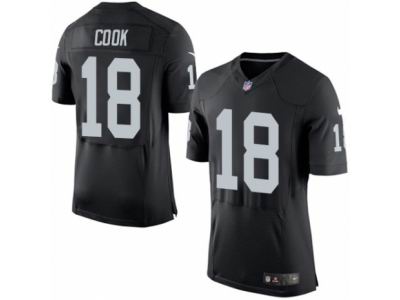Nike Oakland Raiders #18 Connor Cook Elite Black Jersey