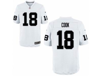 Nike Oakland Raiders #18 Connor Cook Elite White NFL Jersey