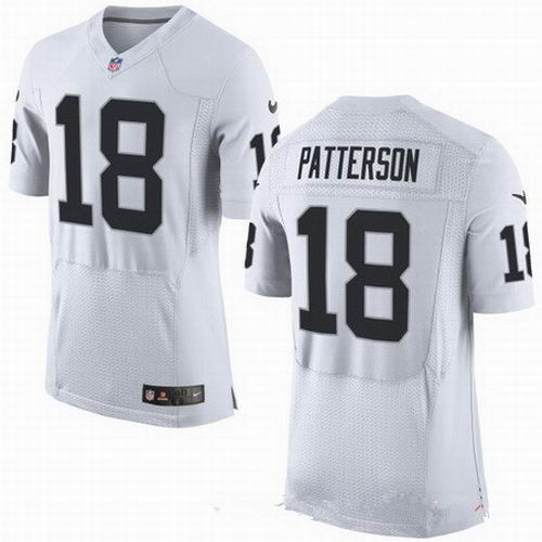 Nike Oakland Raiders #18 Cordarrelle Patterson White Elite Jersey