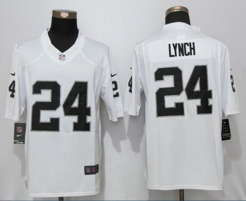 Nike Oakland Raiders #24 Marshawn Lynch limited White Jersey