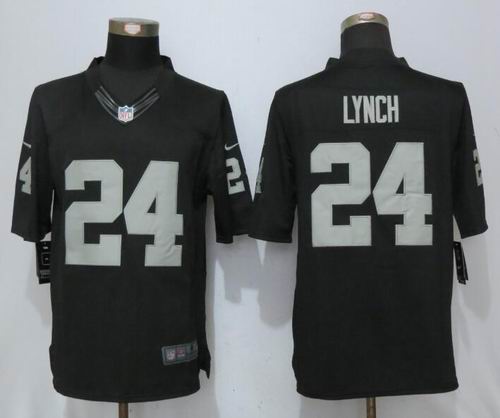 Nike Oakland Raiders #24 Marshawn Lynch limited black Jersey