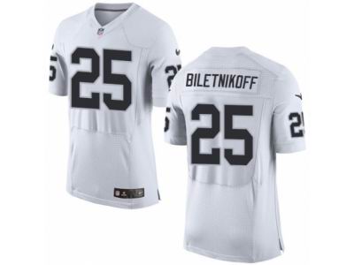 Nike Oakland Raiders #25 Fred Biletnikoff Elite White NFL Jersey