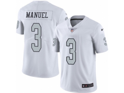 Nike Oakland Raiders #3 E. J. Manuel Limited White Rush Jersey
