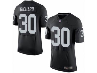 Nike Oakland Raiders #30 Jalen Richard Elite Black Jersey