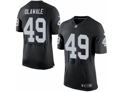 Nike Oakland Raiders #49 Jamize Olawale Elite Black Jersey