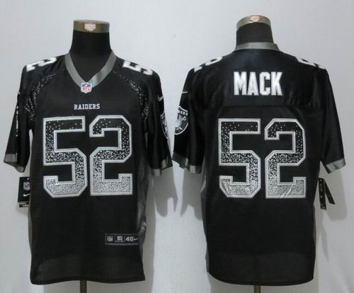 Nike Oakland Raiders #52 Khalil Mack black Elite Drift Fashion Jersey