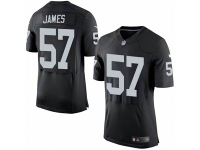 Nike Oakland Raiders #57 Cory James Elite Black Jersey