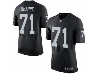 Nike Oakland Raiders #71 David Sharpe Elite Black Jersey