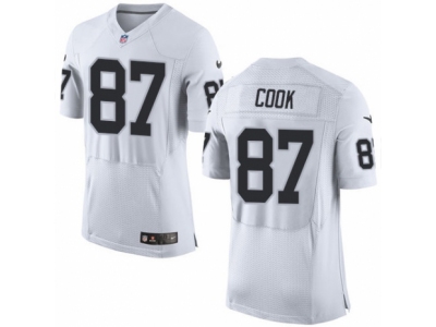 Nike Oakland Raiders #87 Jared Cook Elite White Jersey