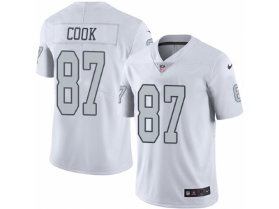 Nike Oakland Raiders #87 Jared Cook Elite White Rush Jersey