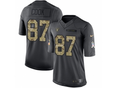 Nike Oakland Raiders #87 Jared Cook Limited Black 2016 Salute to Service Jersey