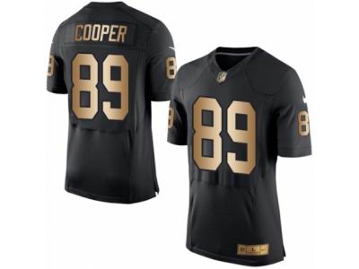 Nike Oakland Raiders #89 Amari Cooper Elite Black Gold Jersey