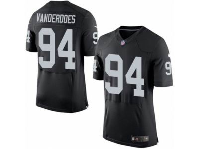 Nike Oakland Raiders #94 Eddie Vanderdoes Elite Black Jersey