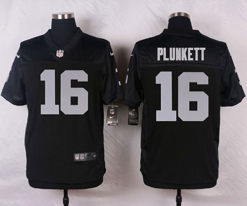 Nike Oakland Raiders 16 Jim Plunkett Black Team Color NFL Elite Jersey