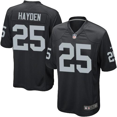 Nike Oakland Raiders 25 DJ Hayden Black Game Jerseys