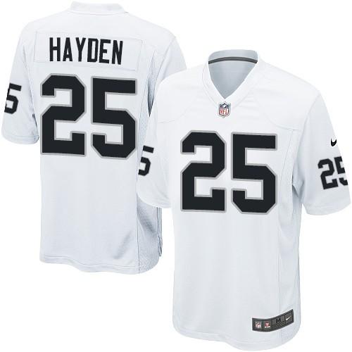 Nike Oakland Raiders 25 DJ Hayden White Game Jerseys
