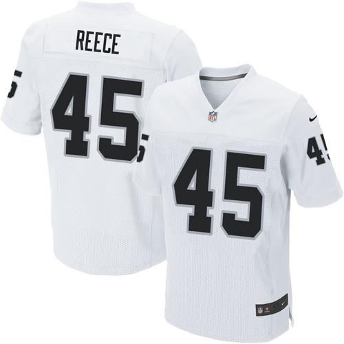 Nike Oakland Raiders 45 Marcel Reece White NFL Elite Jersey