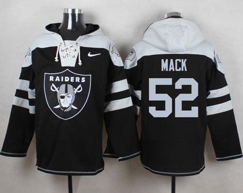 Nike Oakland Raiders 52 Khalil Mack Black Player Pullover NFL Hoodie