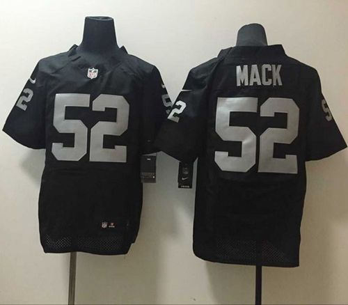 Nike Oakland Raiders 52 Khalil Mack Black Team Color NFL New Elite Jersey
