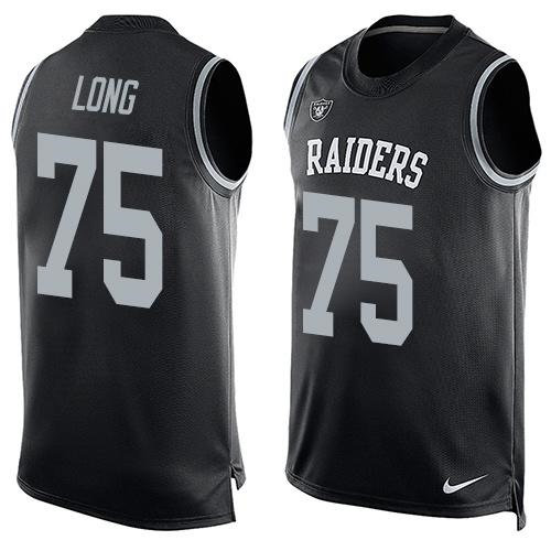 Nike Oakland Raiders 75 Howie Long Black Team Color NFL Limited Tank Top Jersey