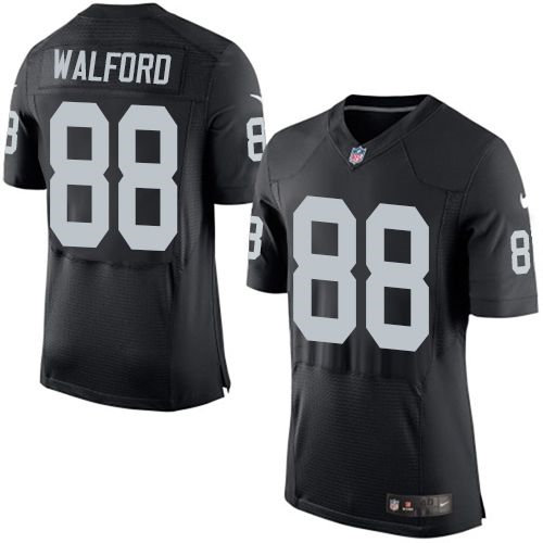 Nike Oakland Raiders 88 Clive Walford Black Team Color NFL New Elite Jersey