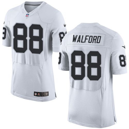 Nike Oakland Raiders 88 Clive Walford White NFL New Elite Jersey